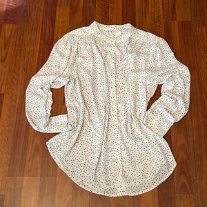 White Polka Dot Button Down